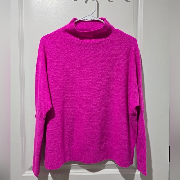Maeve Pink Cowl Neck Sweater with Relaxed Fit and Soft Texture - Picture 1 of 7